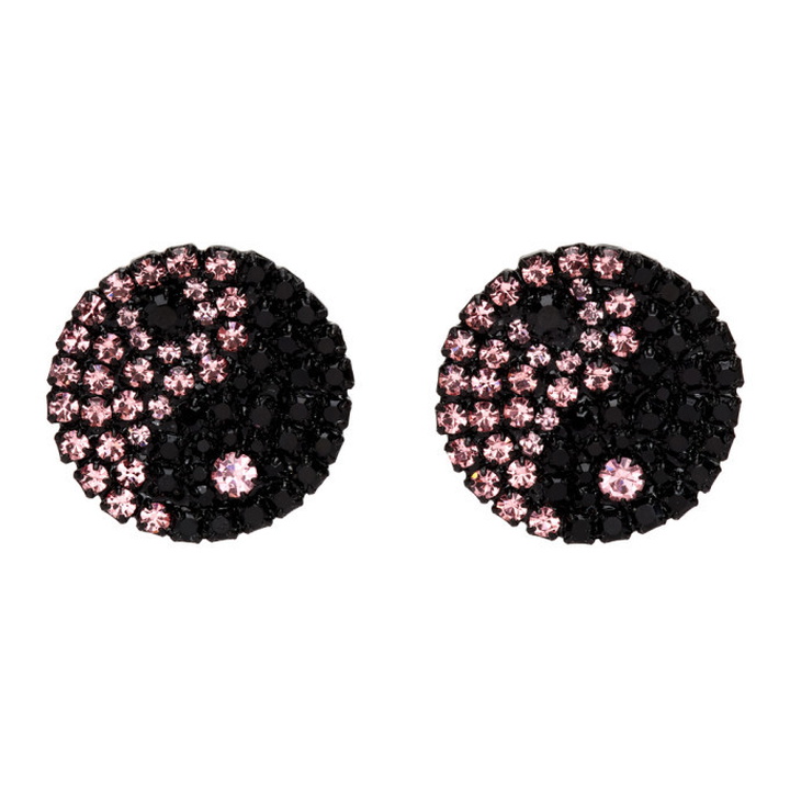 Photo: Ashley Williams Black and Pink Ying Yang Clip-On Earrings
