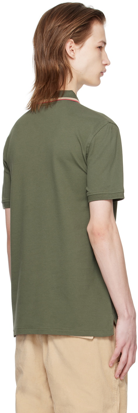 PS by Paul Smith Green Broad Stripe Zebra Polo