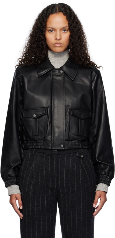 Photo: The Garment Black Brooklyn Bomber Leather Jacket