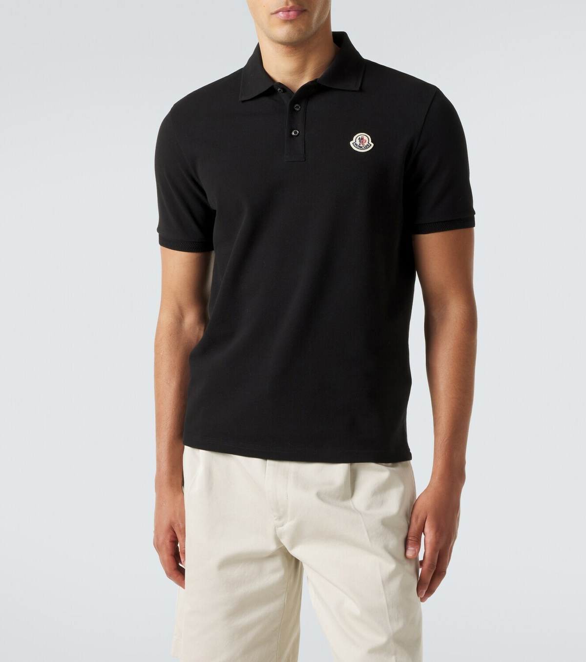 Moncler Logo cotton piqué polo shirt