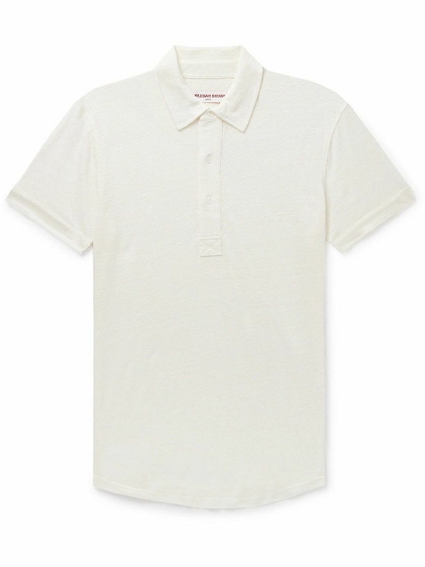 Photo: Orlebar Brown - Sebastian Slim-Fit Linen-Jersey Polo Shirt - White