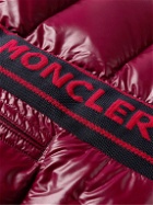 Moncler - Lunetiere Webbing-Panelled Quilted Nylon Hooded Down Jacket - Red