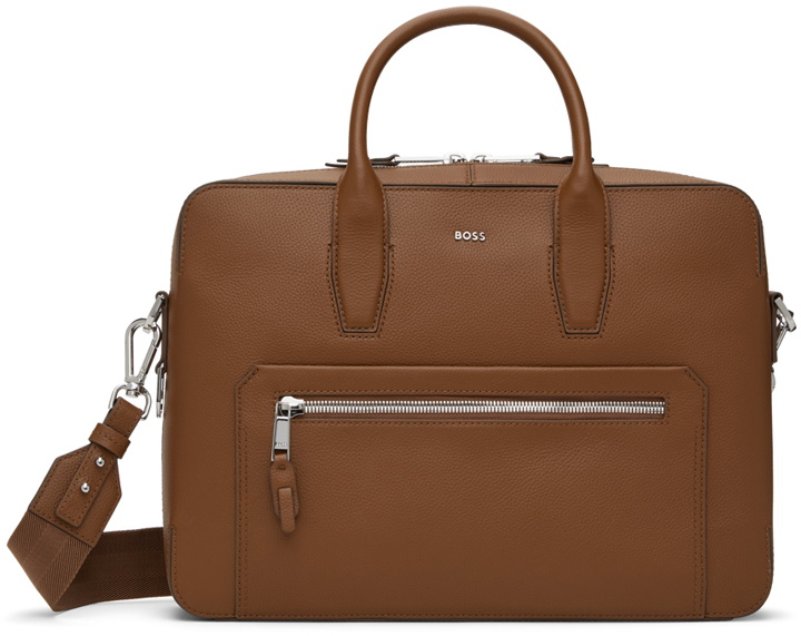 Photo: BOSS Brown Grained Briefcase