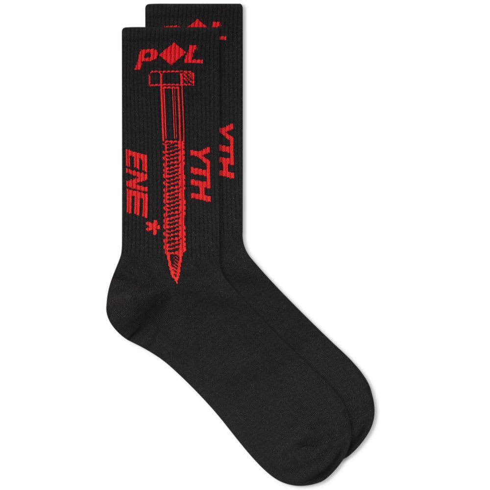 Photo: Polythene Optics Nails Sock Black & Red