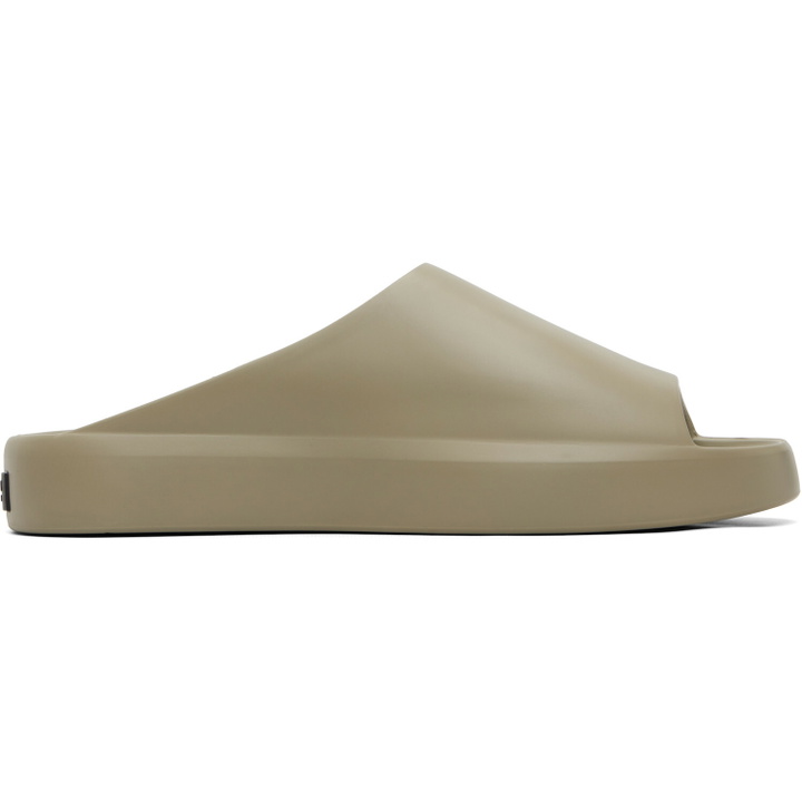 Photo: Fear of God ESSENTIALS Khaki Essentials Los Feliz Slides