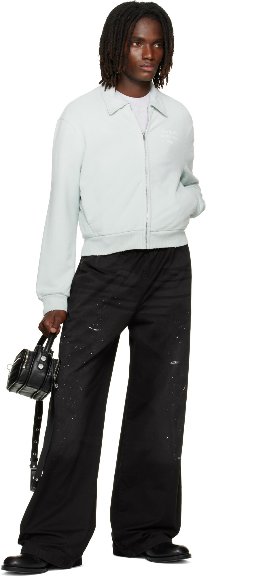 Acne Studios Green Zip Sweatshirt