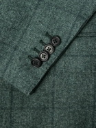 Sid Mashburn - Virgil Checked Wool, Cotton and Cashmere-Blend Blazer - Gray