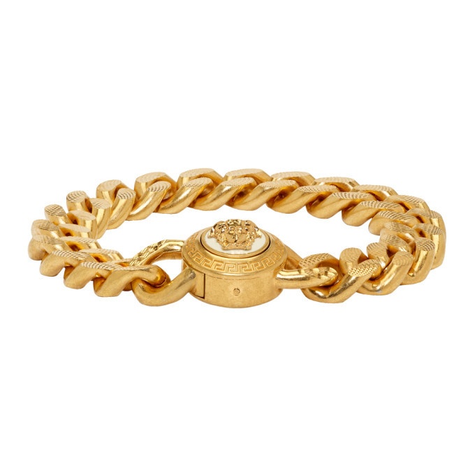Photo: Versace Gold Resin Medusa Chain Bracelet