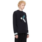 Kenzo Navy Wool K Logo Sweater