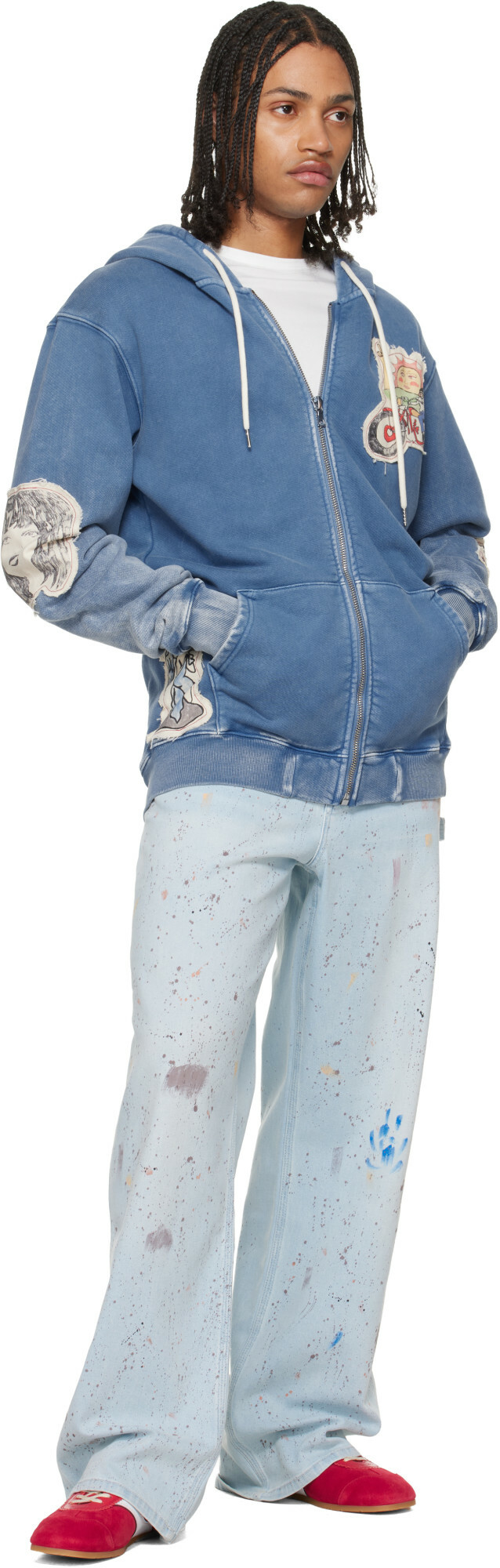 COÛT DE LA LIBERTÉ Blue Nova Sling Over Sized Painter Jeans