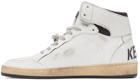 Golden Goose White & Black Sky Star High-Top Sneakers