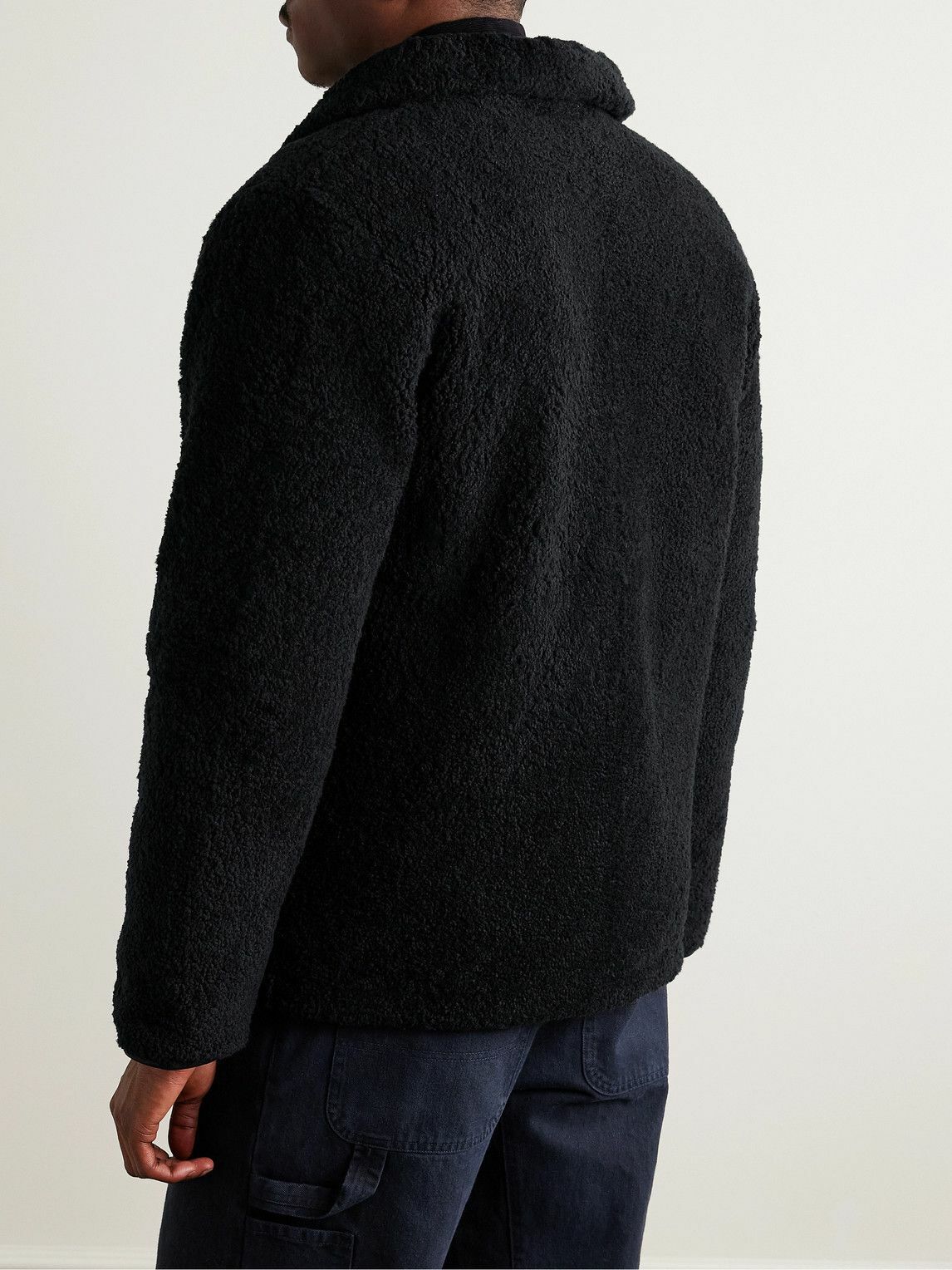 Yves Salomon - Reversible Leather-Trimmed Shearling and Shell Jacket - Black