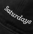 Saturdays NYC - Rich Logo-Embroidered Cotton-Twill Baseball Cap - Black