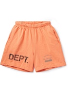 Gallery Dept. - Wide-Leg Printed Cotton-Jersey Shorts - Orange