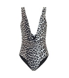 Ganni - Leopard-print swimsuit