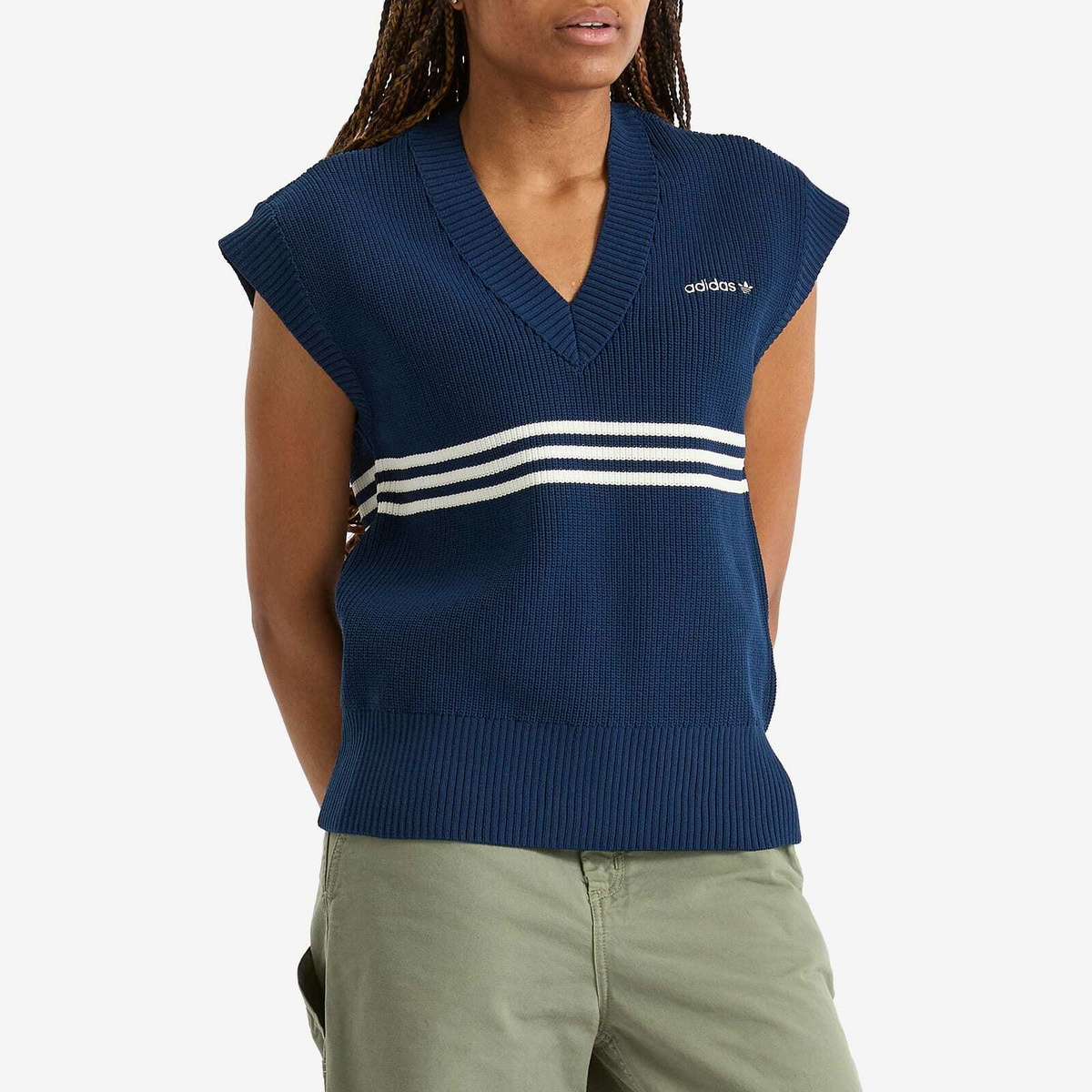 Adidas Women's Knitted Vest in Night Indigo