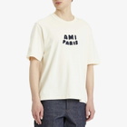 AMI Paris Men's Jersey T Shirt in White Cream