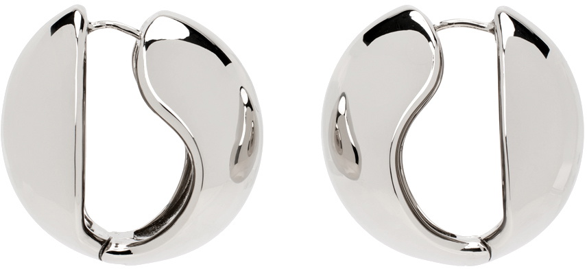 Coperni Silver Logo Earrings