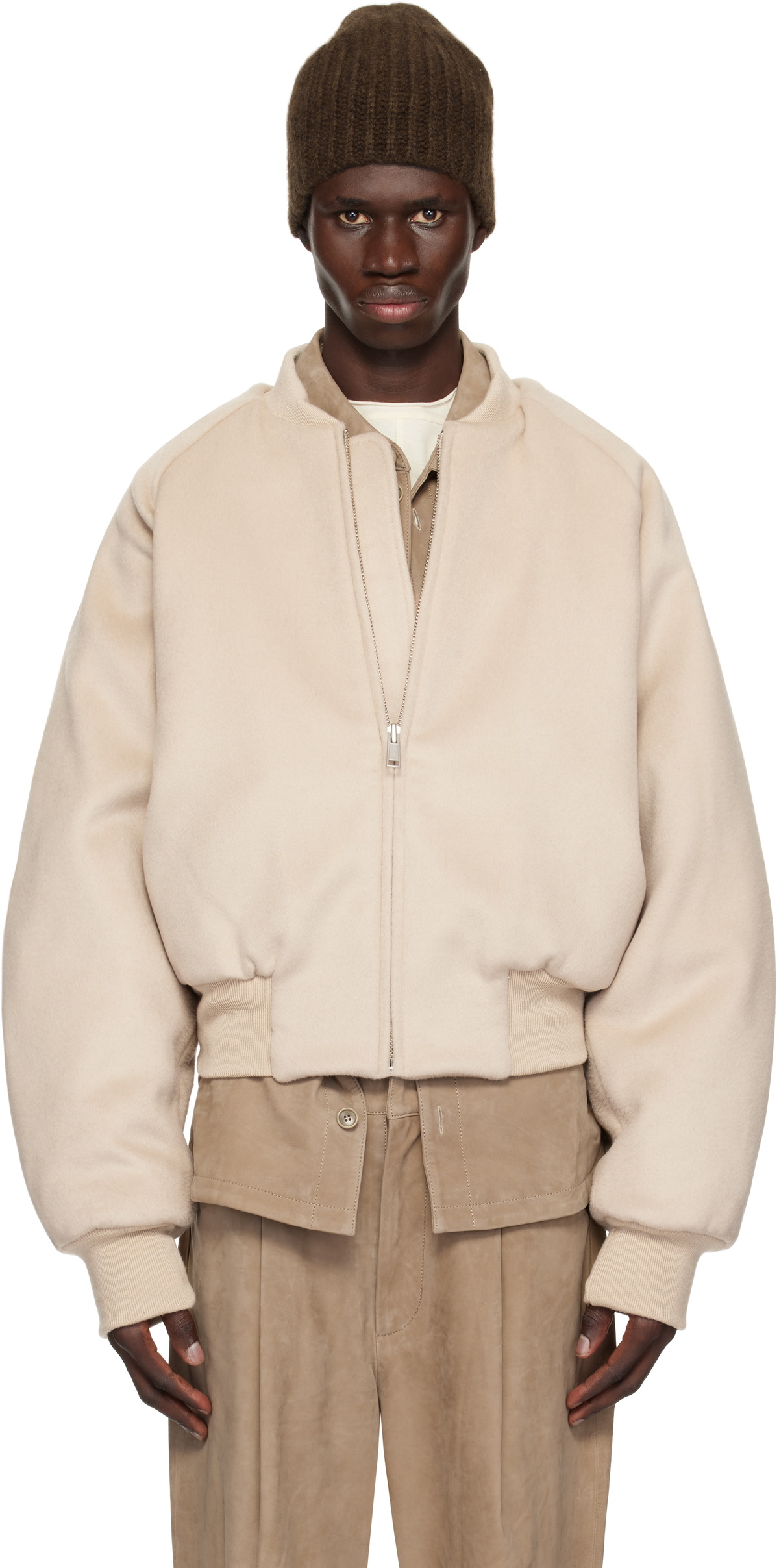Entire Studios Off-White Raglan Bomber Jacket Entire Studios