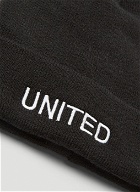 Embroidered-Logo Beanie Hat in Black