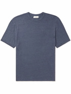 Officine Générale - Garment-Dyed Linen-Blend T-Shirt - Blue