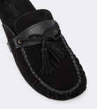 Isabel Marant Malvin leather-trimmed suede mules