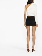 GAUGE81 White Ganri Draped One-Shoulder Blouse