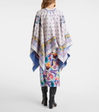 Etro Paisley wool-blend cape