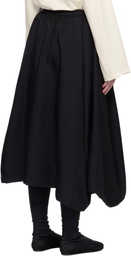 Y-3 Black Sport Uniform Midi Skirt