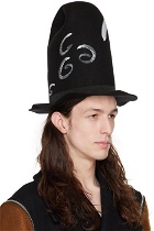 Comme des Garçons Homme Plus Black Printed Structured Hat