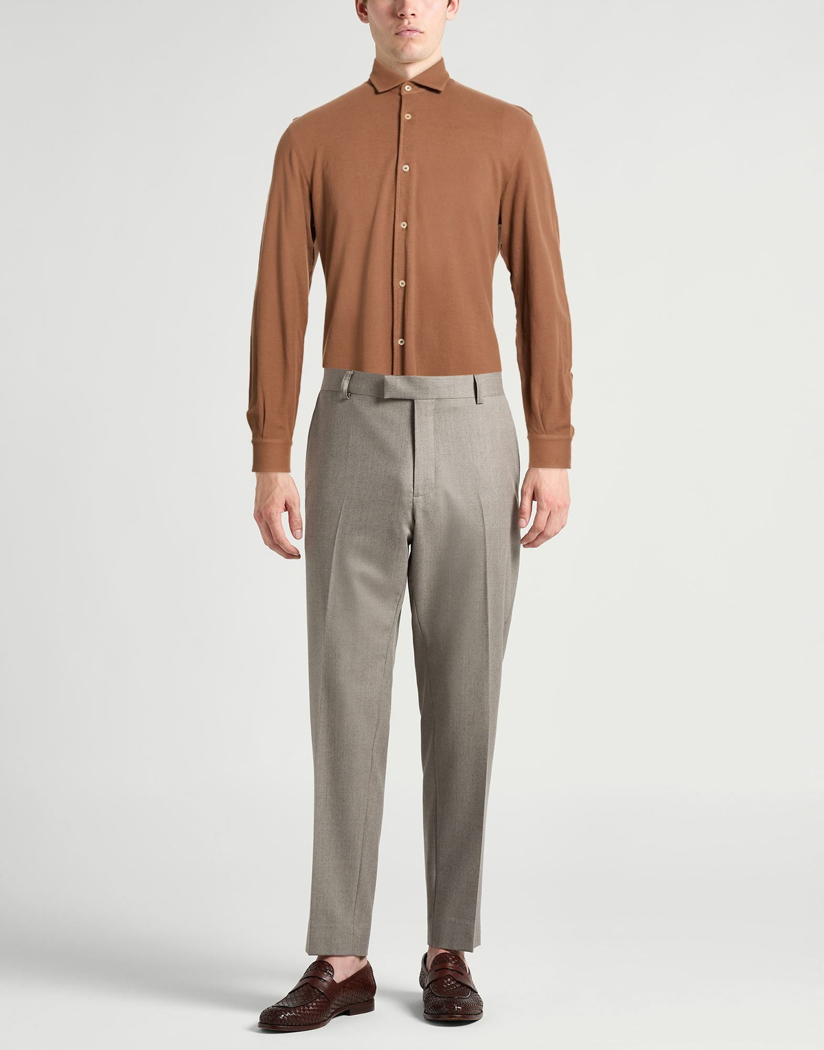 Fedeli Mens Shirt in Brown