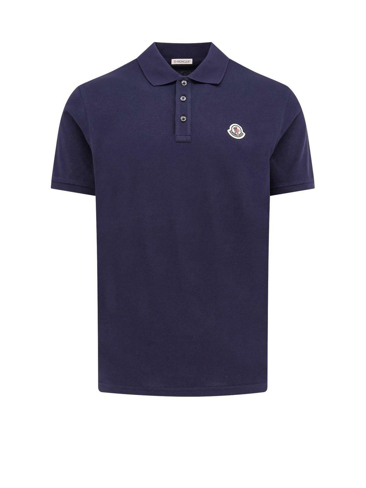 Moncler Polo Shirt Blue Mens Moncler