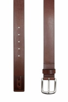 Diesel 4 cm leather belt with engraved logo - Belts Mens in Brown