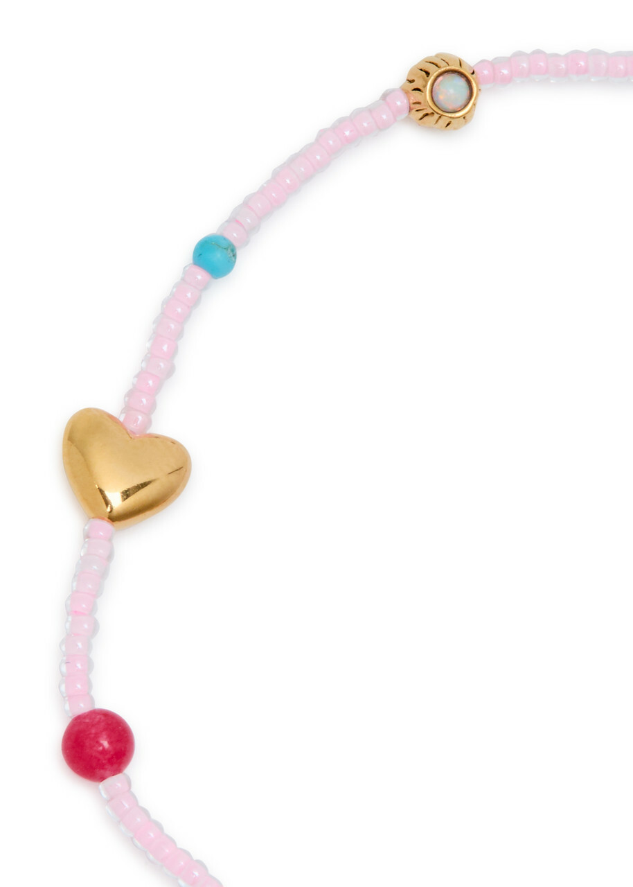 Anni LU Oh So Fine Beaded 18kt Gold-plated Bracelet - Pink - One Size