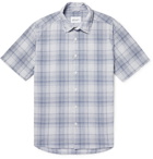 Albam - Checked Cotton-Gauze Shirt - Blue