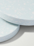 Katie Gillies - Set of Two Cerulean Marble-Effect Jesmonite Coasters