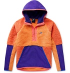 Nike - Colour-Block Shell-Trimmed Fleece Half-Zip Hoodie - Orange