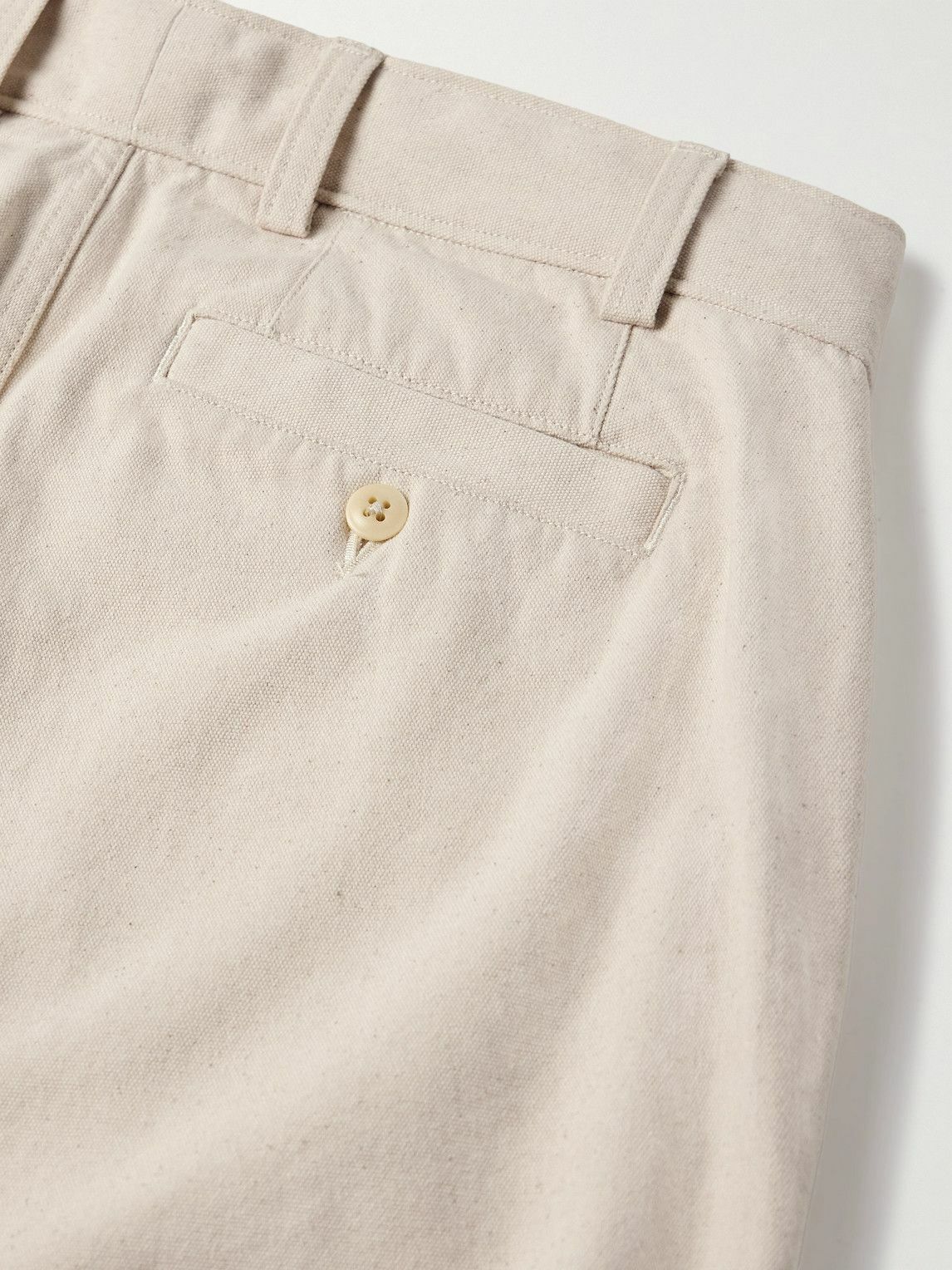 Corridor - Straight-Leg Cotton-Canvas Trousers - Neutrals