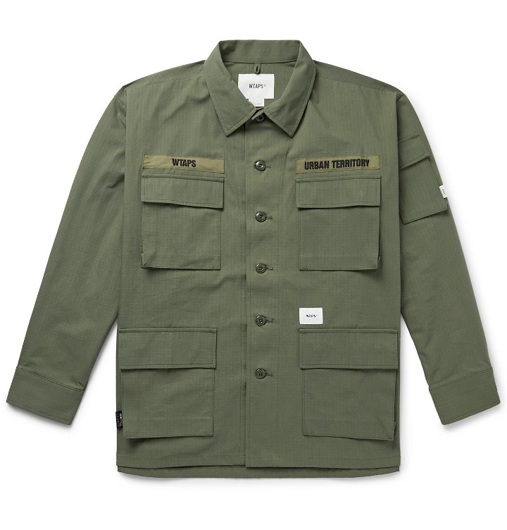 Photo: WTAPS - Jungle Embroidered CORDURA and Cotton-Blend Ripstop Overshirt - Green