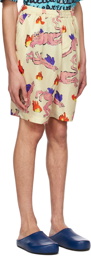 Marni Off-White Printed Shorts