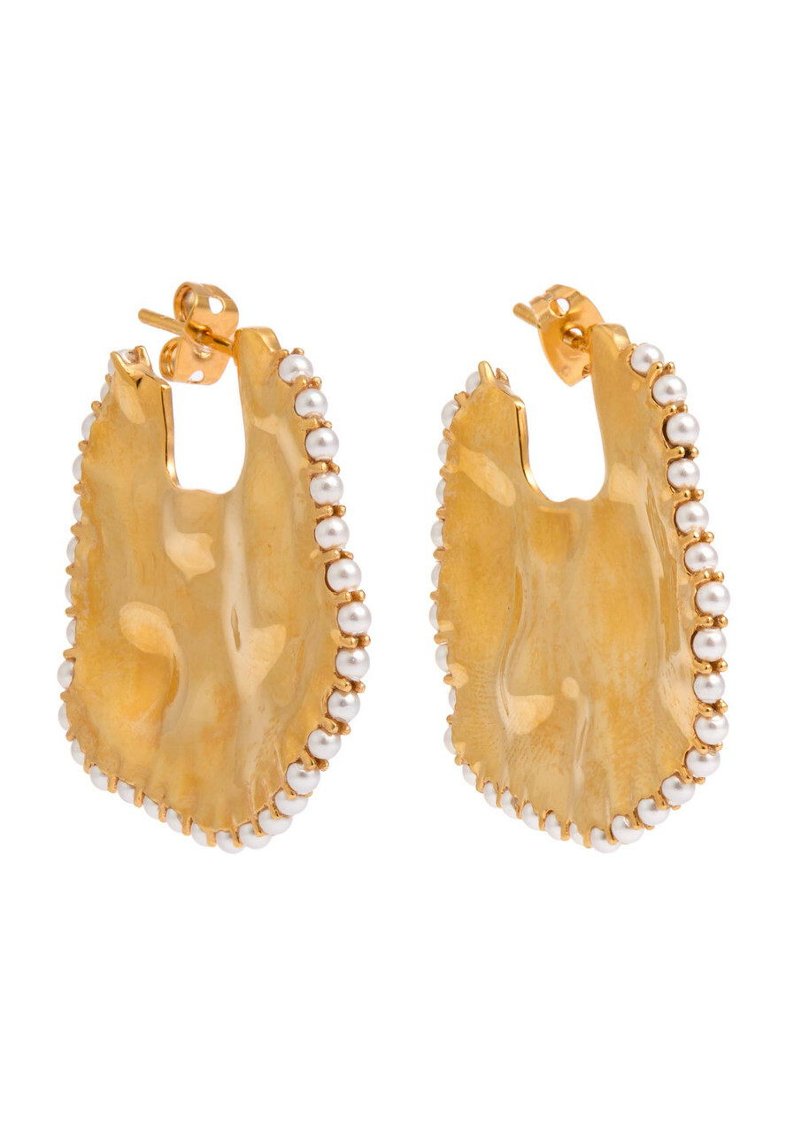 Joanna Laura Constantine Wave 18kt Gold-plated Hoop Earrings - One Size