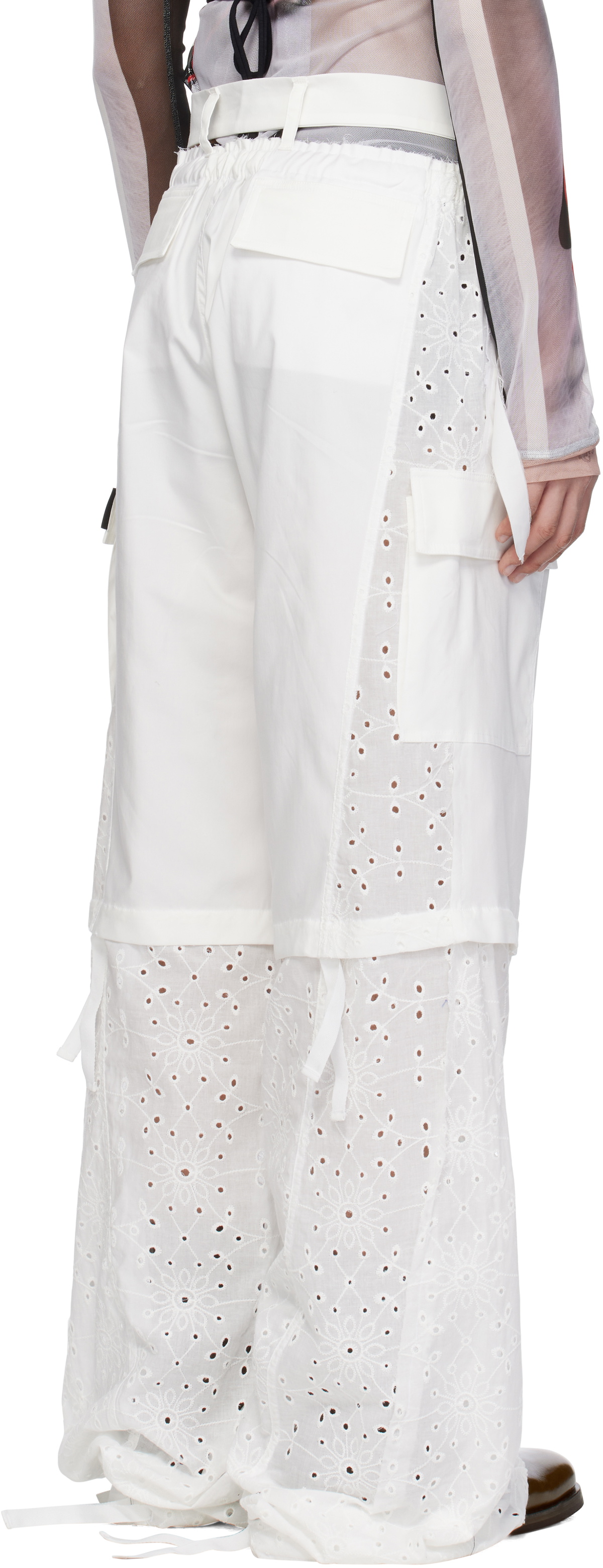 Ottolinger White Baggy Cargo Pants