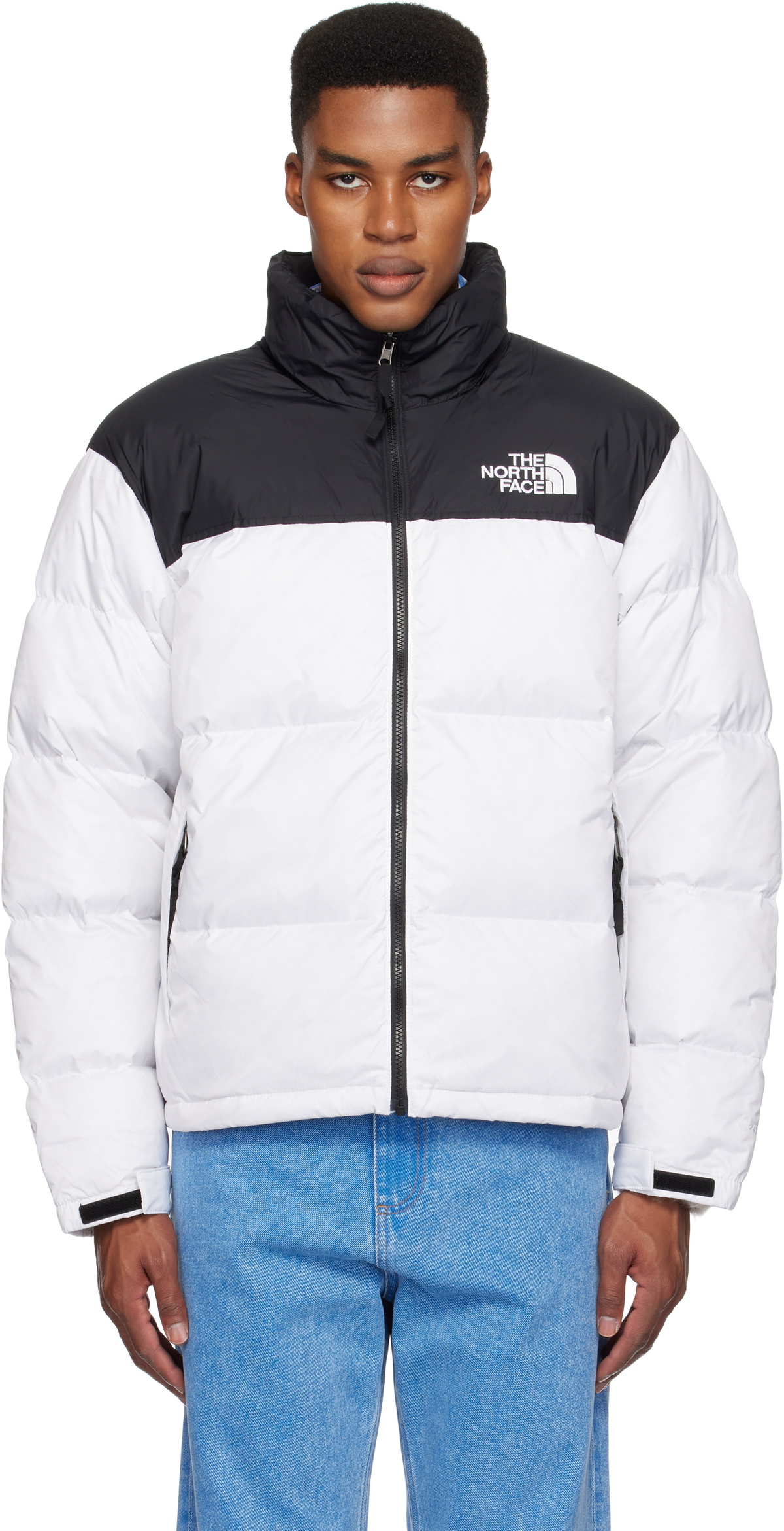 North face white windbreaker hotsell