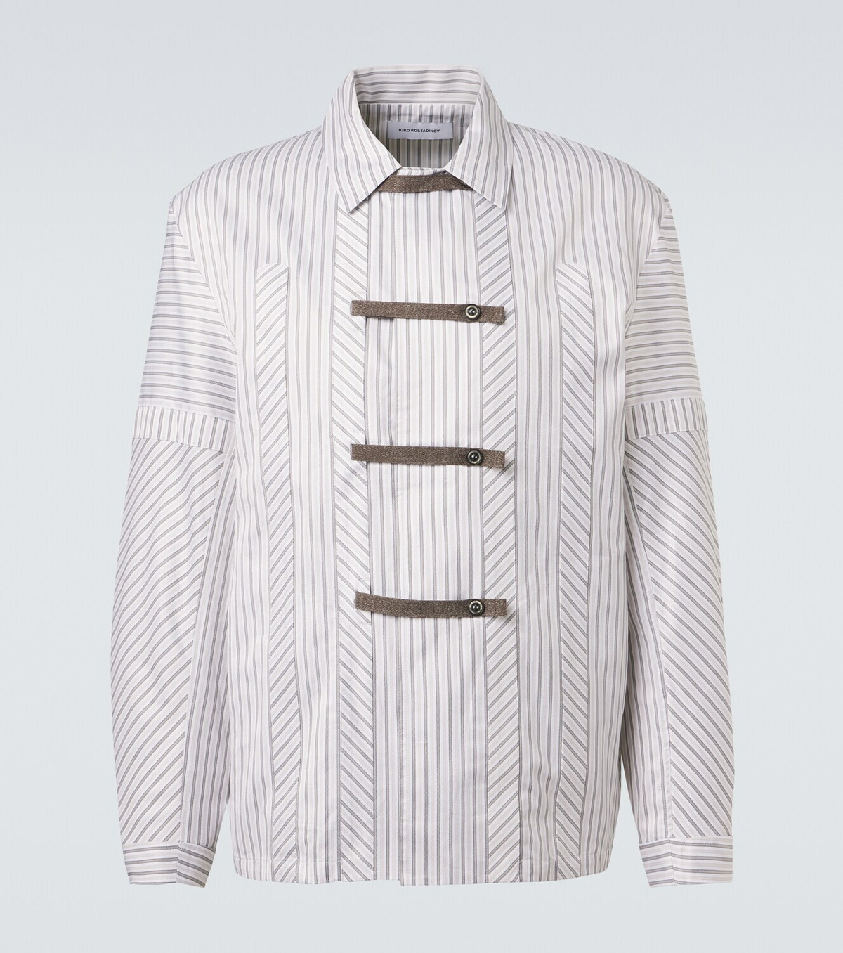 Kiko Kostadinov Kyan striped cotton poplin shirt
