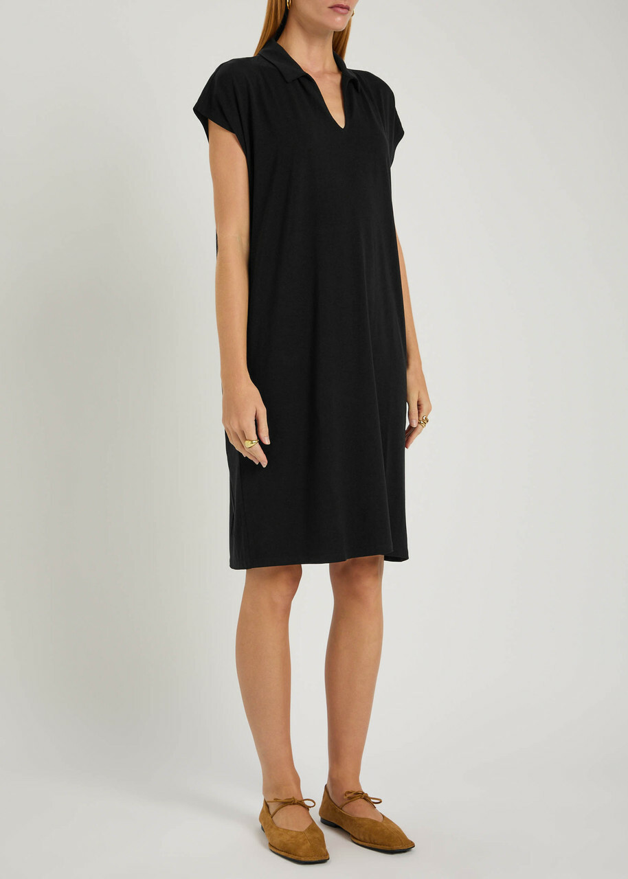 Eileen Fisher Jersey Midi Dress Black