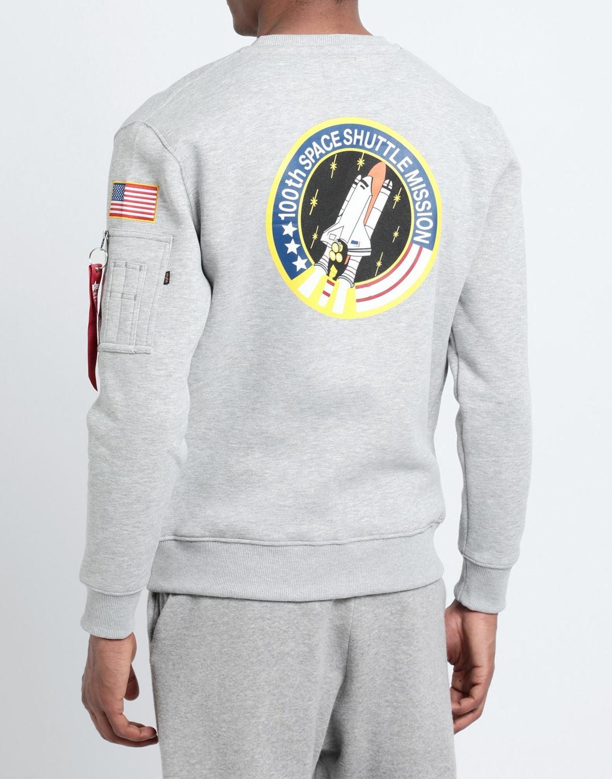 Alpha Industries Mens Sweatshirt Light in Grey