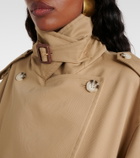 Self-Portrait Cropped gabardine trench coat