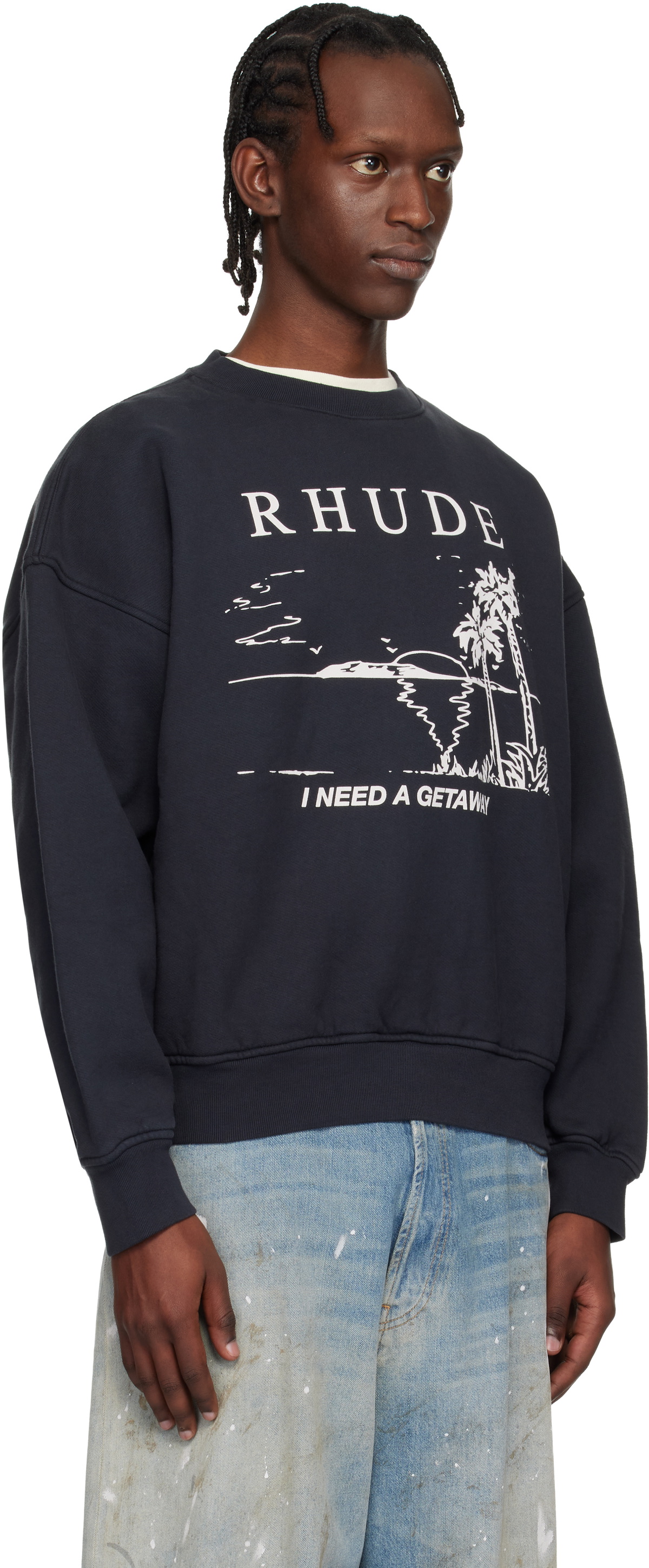 Rhude Black 'I Need A Getaway' Sweatshirt