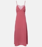 Chloé Lace-trimmed silk slip dress