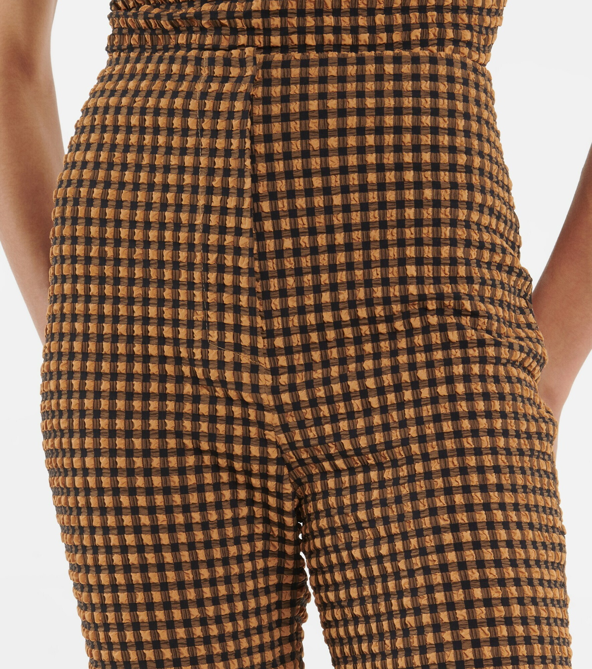 【送料&関税込】Nanushka juna Trousers Juna - Seersucker Pants - Sunset Orange – Nanushka